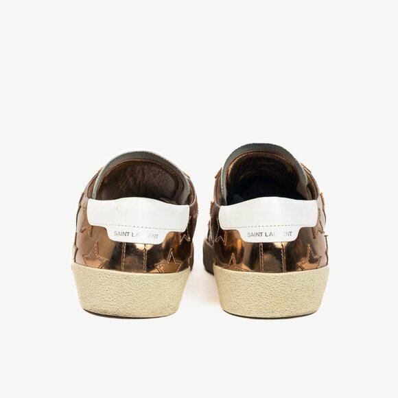 Saint Laurent SL/06 Gold Patent Star Low-Top Sneakers - Picture 3 of 12